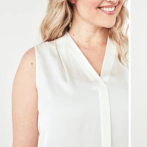 Washable cream silk blouse